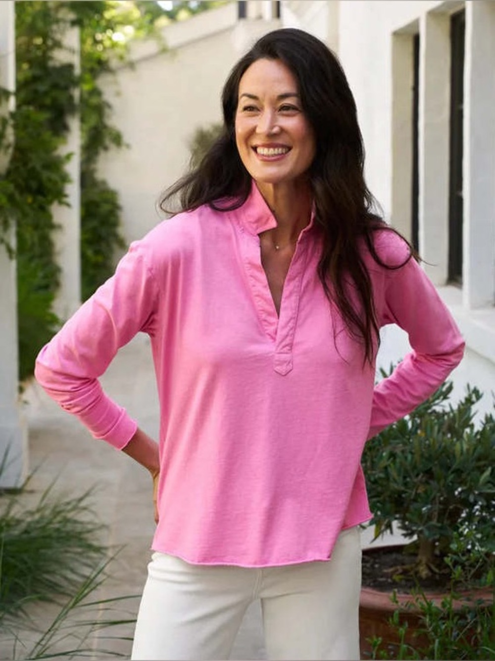 Frank & Eileen Patrick Popover Henley Longsleeve Top